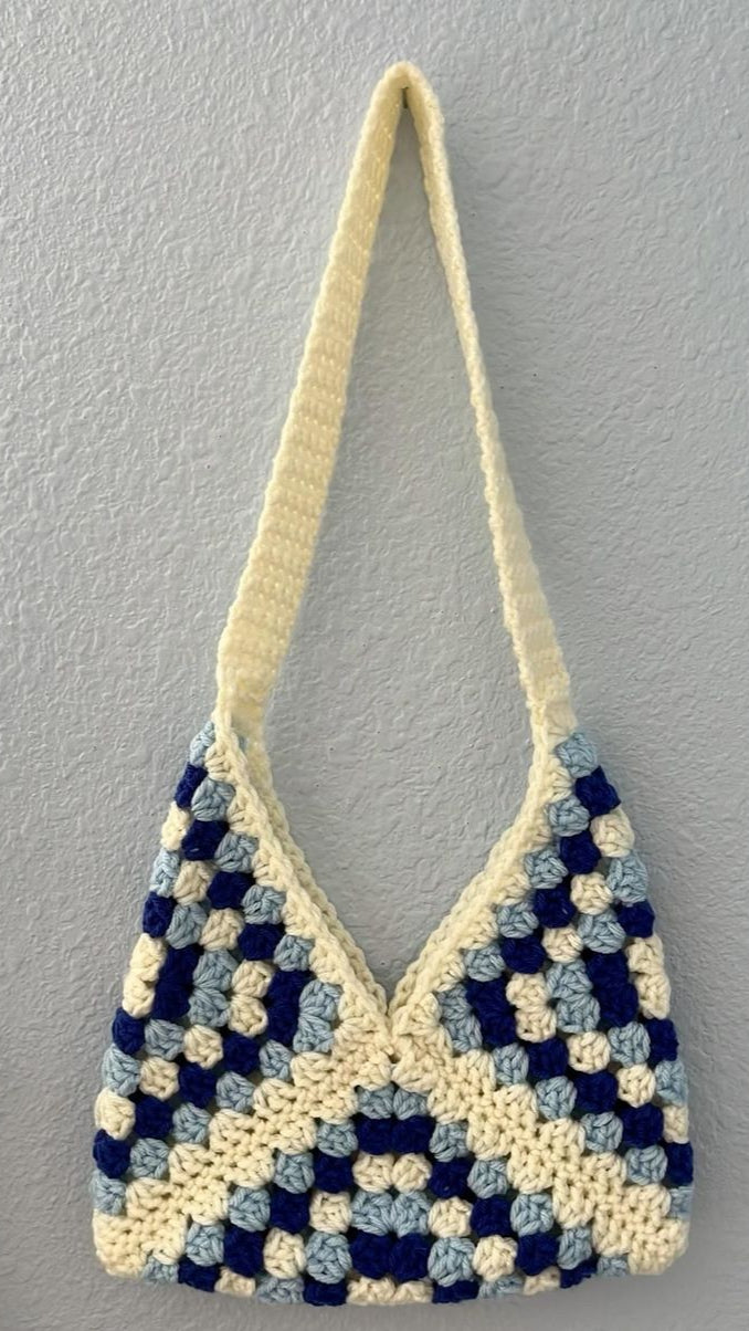 Boho Chic Granny Square Tote Bag