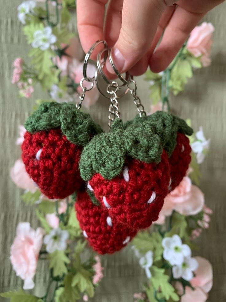 Strawberry Keychain