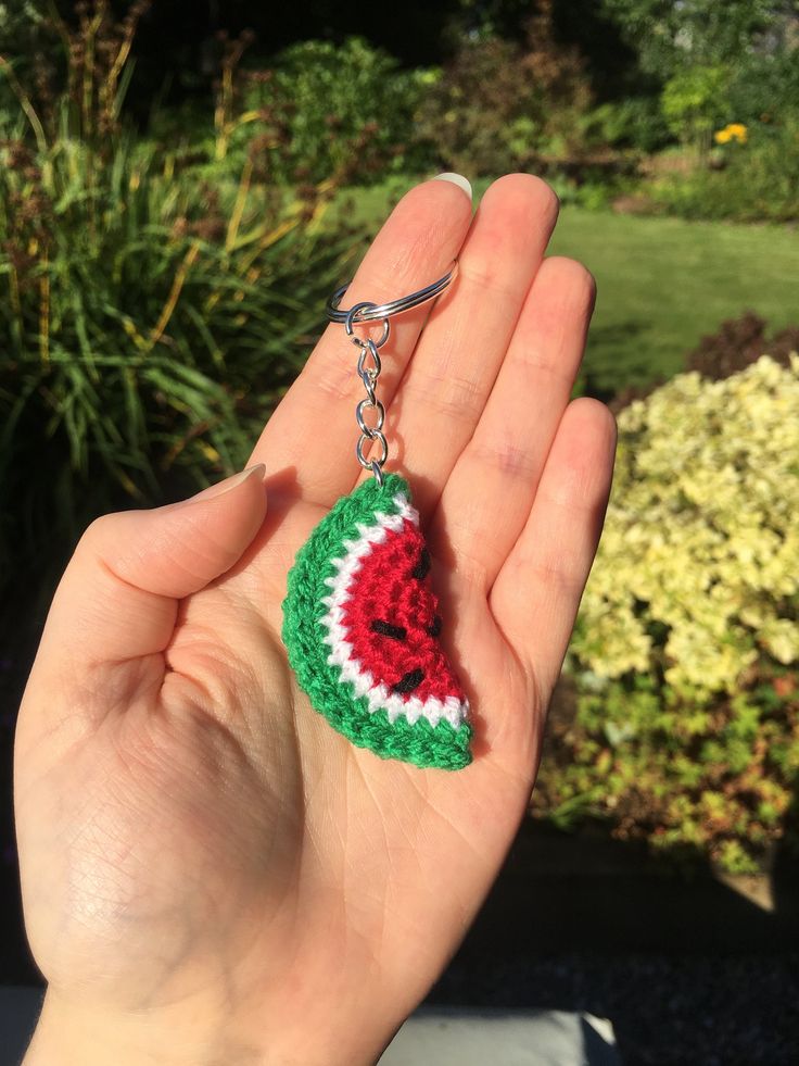 Watermelon Slice Keychain